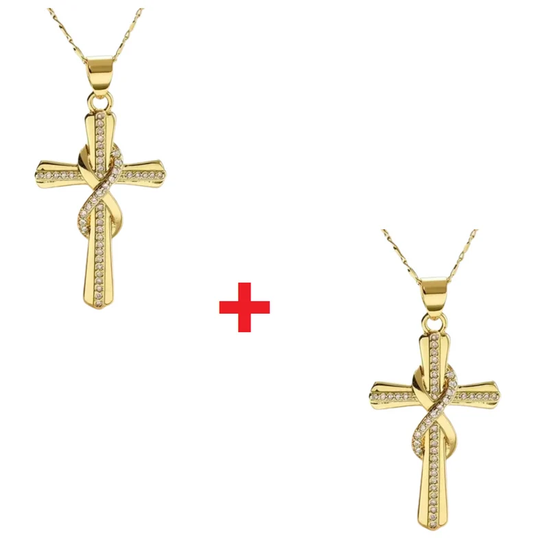Jewelance™ CrossKnot 1+1 GRATIS - Elegant Mode Korsa Knot Hänge Halsband