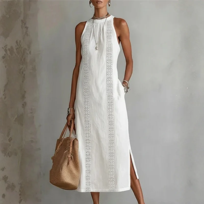 Icone™ HalterDress - Elegant Tillfällig Bekväm Passform Mode Halter Midi Klänning