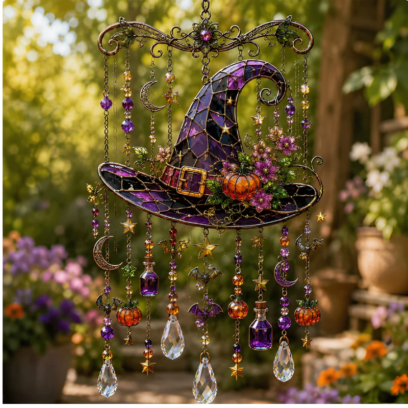 HalloweenChime - Spooky Seasonal Sun Catcher Charm Halloween Vindspel Dekor