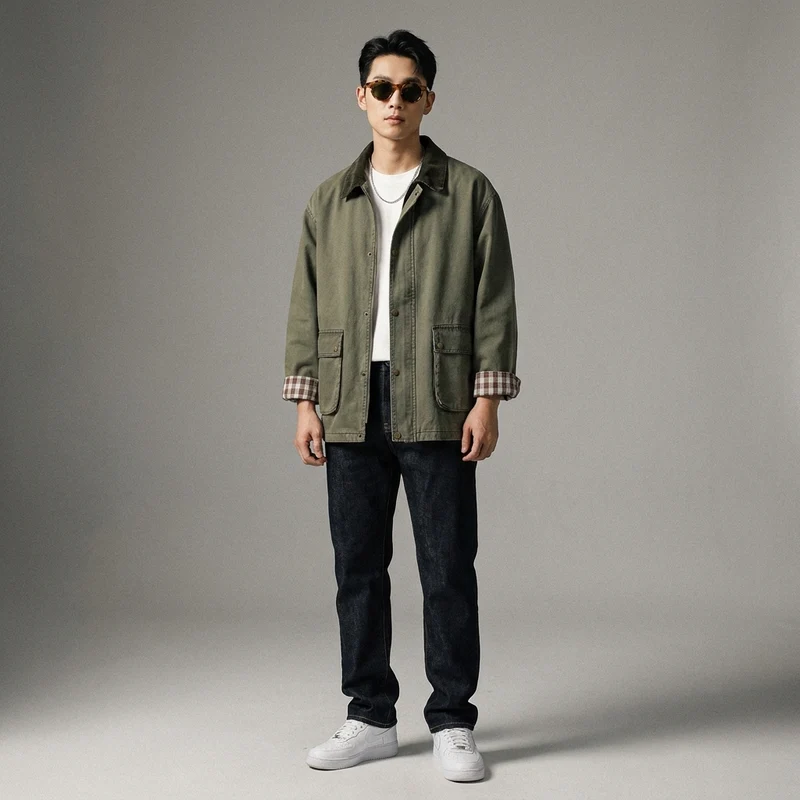 Veste Chemise Carreaux Loose