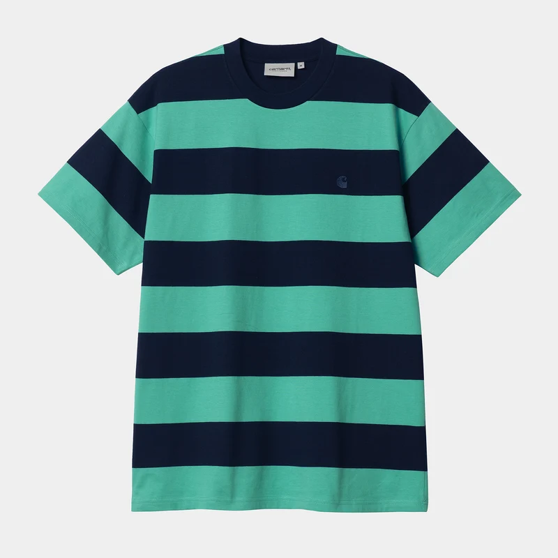 Carhartt WIP Dampier kortärmad t-shirt för män - mörk marinblå