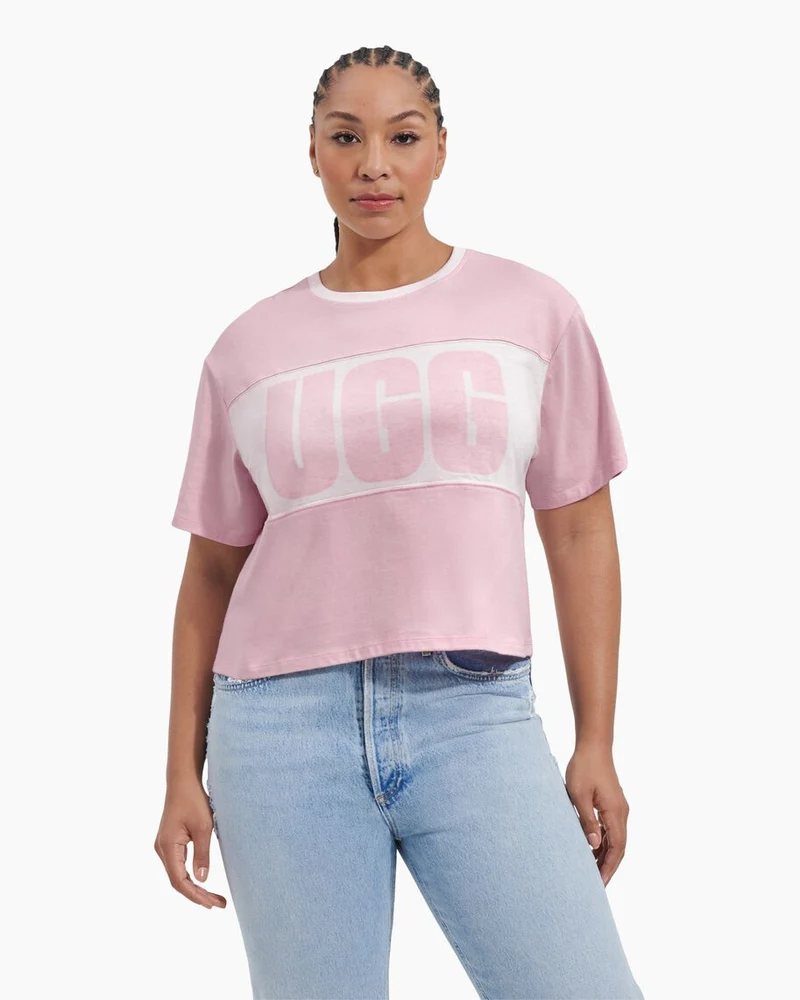 UGG Dam Jordene Colourblock Logo T-shirt - dammig lila