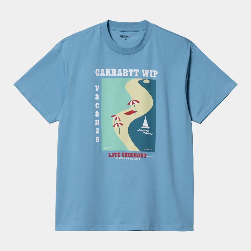 Carhartt WIP Vacanze kortärmad t-shirt för män - Piscine