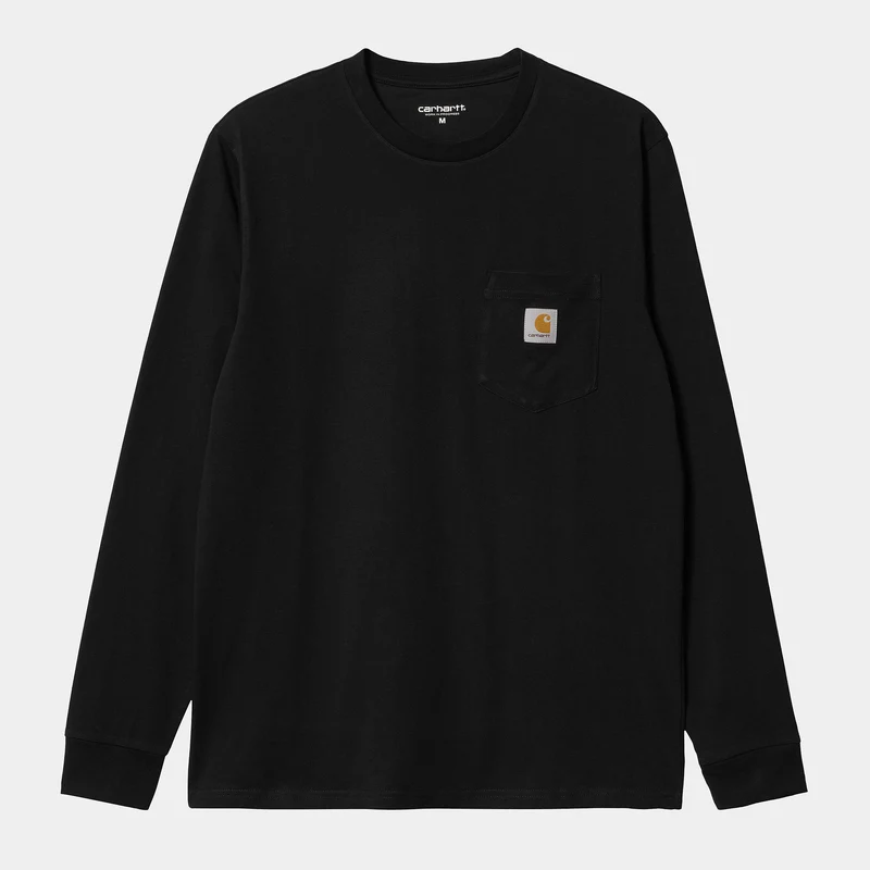 Carhartt WIP Långärmad Pocket T-shirt för män - Svart