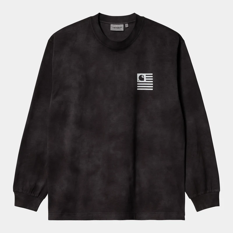 Carhartt WIP Chromo långärmad t-shirt för män - svart