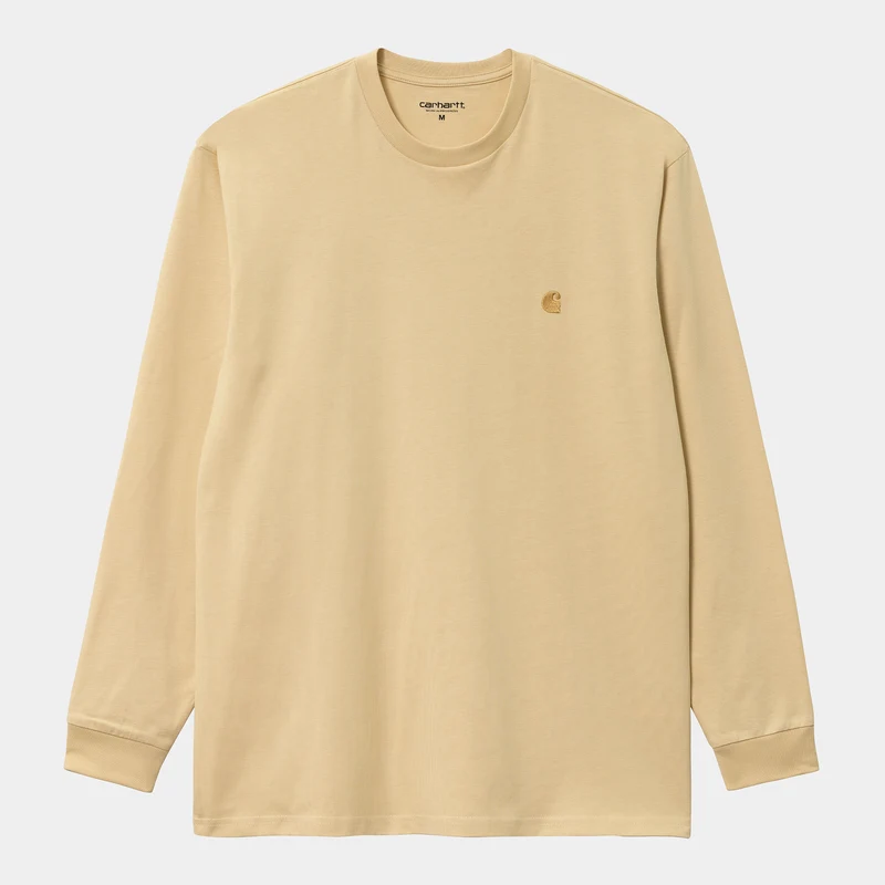 Carhartt WIP Chase långärmad t-shirt för män - Citron