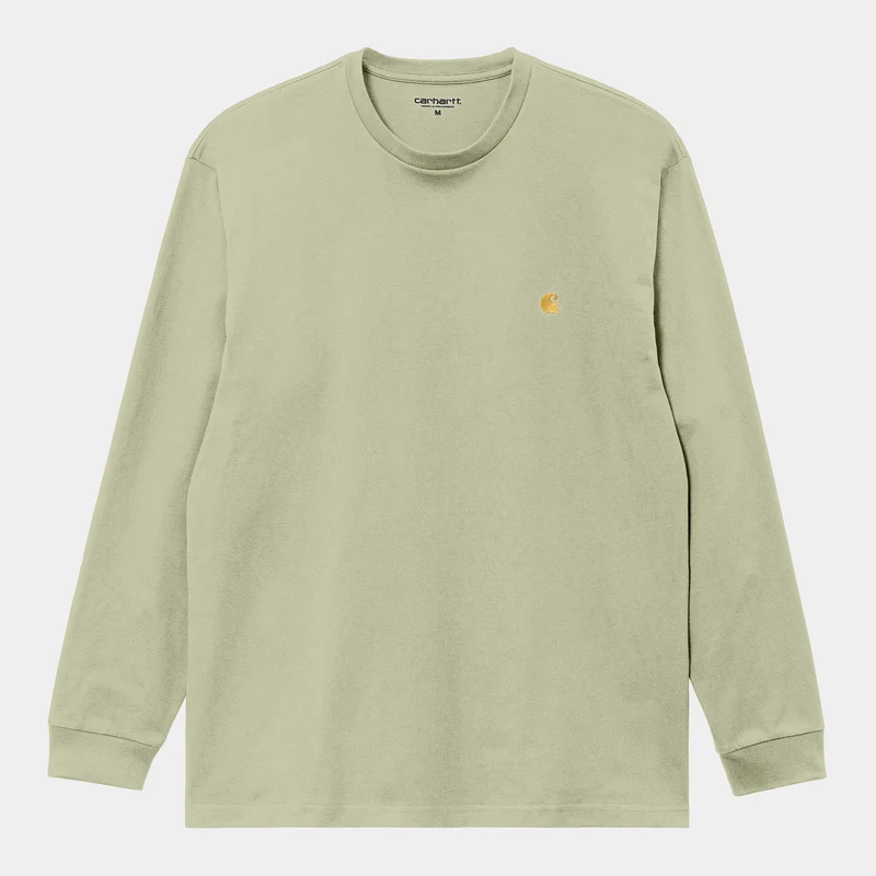Carhartt WIP Chase långärmad t-shirt för män - Agave