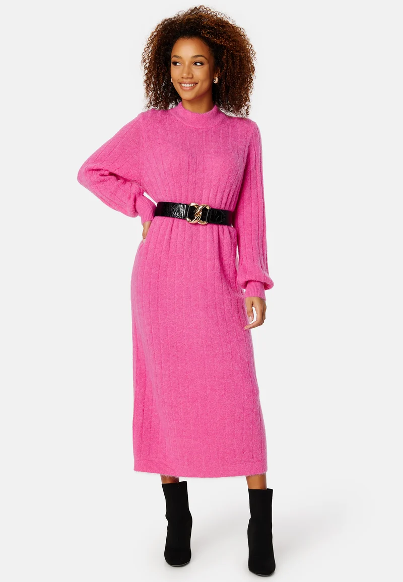 Glowie LS Knit O-Neck Dress