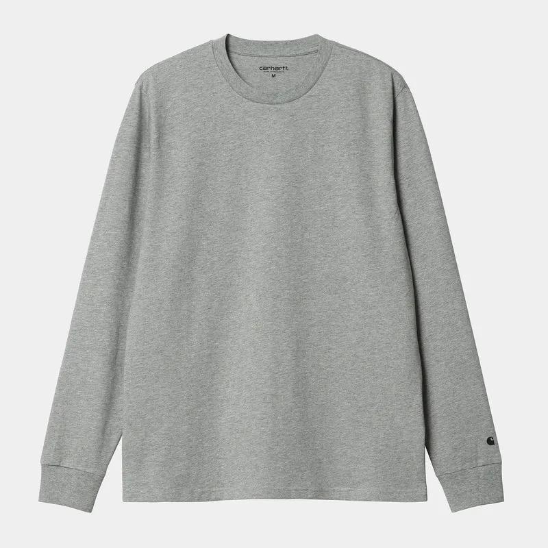 Carhartt WIP Herr Base Långärmad T-shirt - Grå Ljung