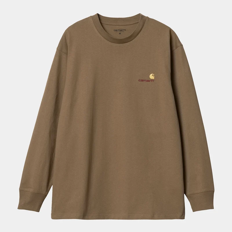 Carhartt WIP Herr American Script Långärmad T-shirt - Buffalo