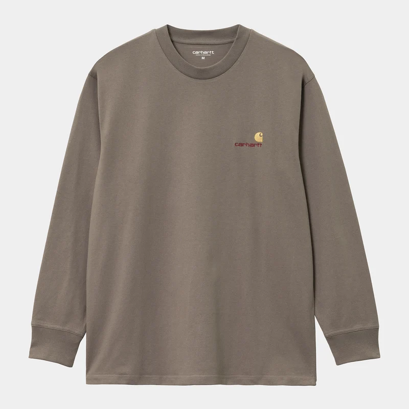 Carhartt WIP Herr American Script Långärmad T-shirt - Teide