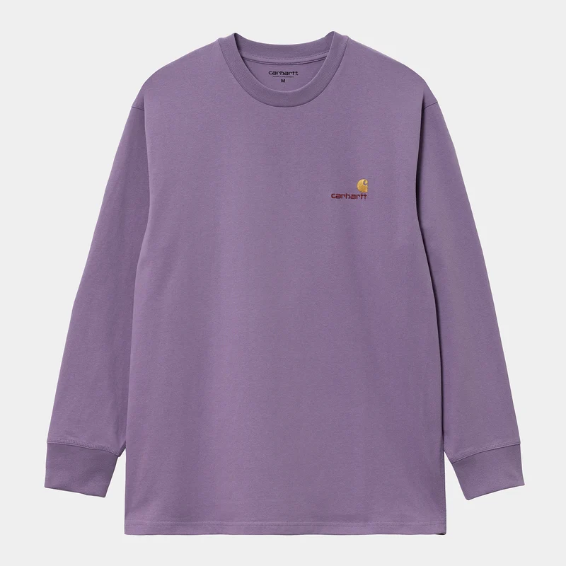 Carhartt WIP Herr American Script Långärmad T-shirt - Violanda