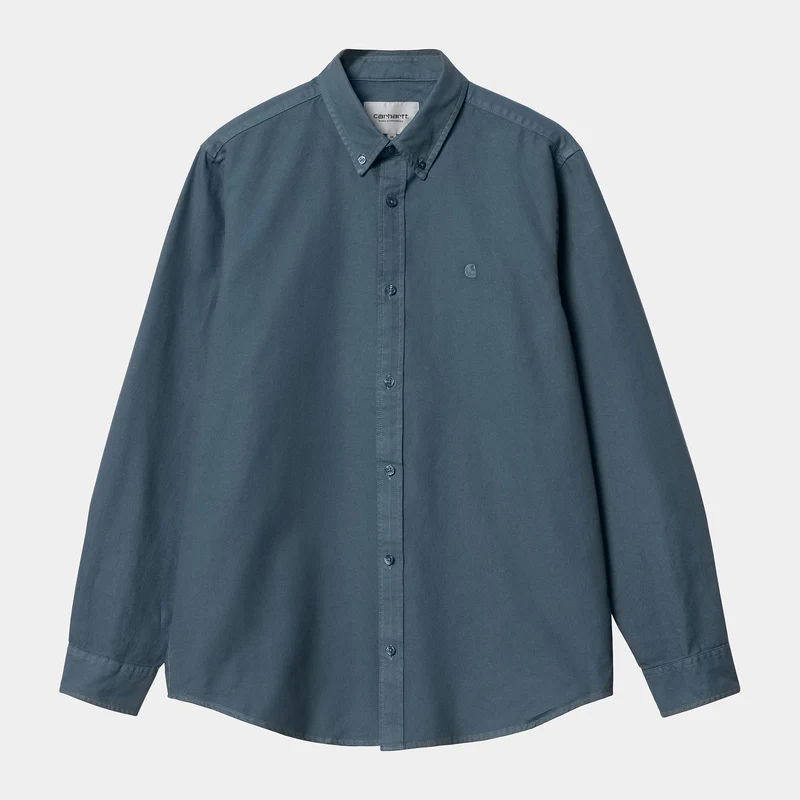 Carhartt WIP Bolton långärmad skjorta för män - Storm Blue