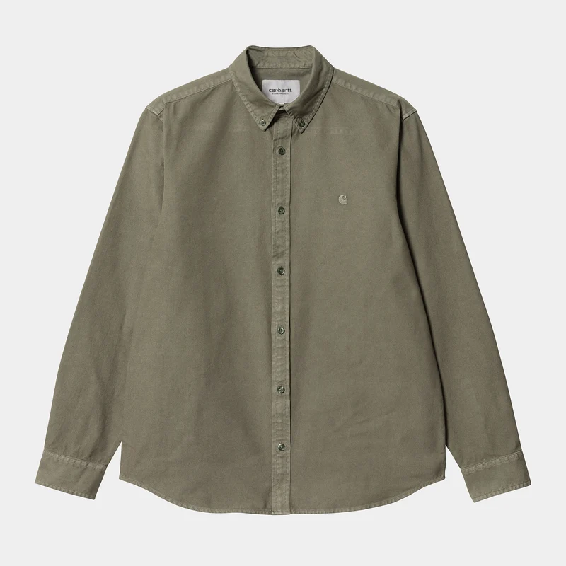 Carhartt WIP Bolton långärmad skjorta för män - Salvia