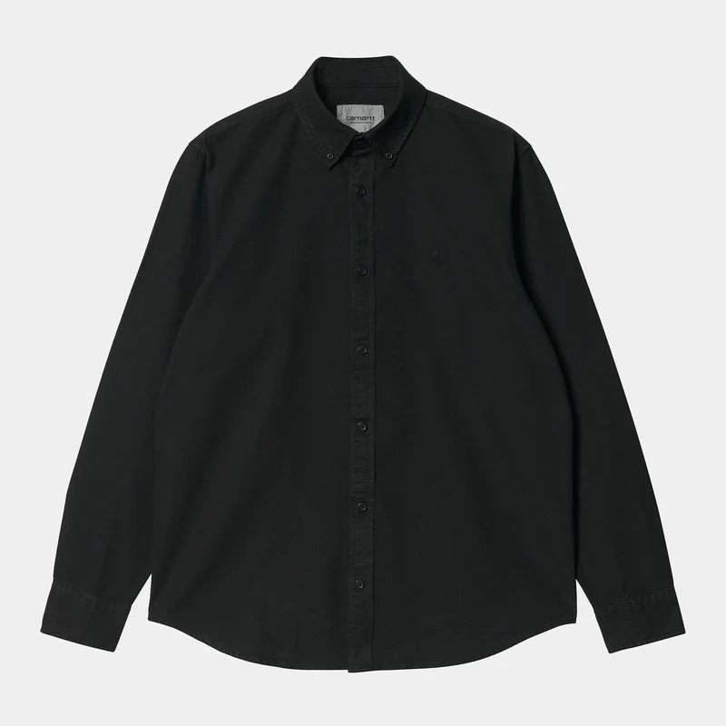 Carhartt WIP Bolton långärmad skjorta för män - Svart