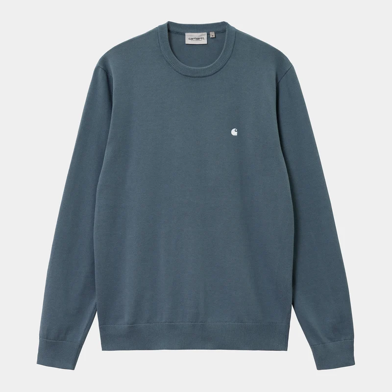 Carhartt WIP Madison stickad tröja för herr - Storm Blue