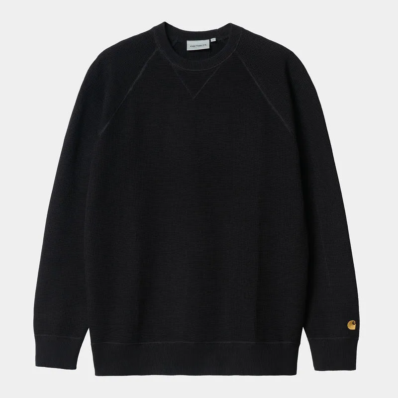 Carhartt WIP Chase Stickad tröja för män - Svart