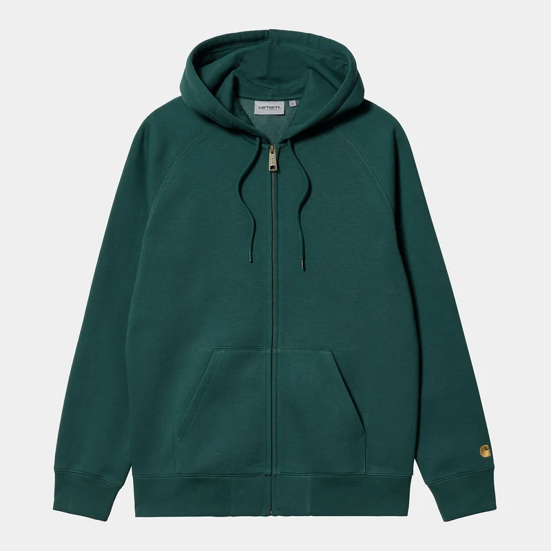 Carhartt WIP Chasejacka med huva för herr - Botanisk / Guld