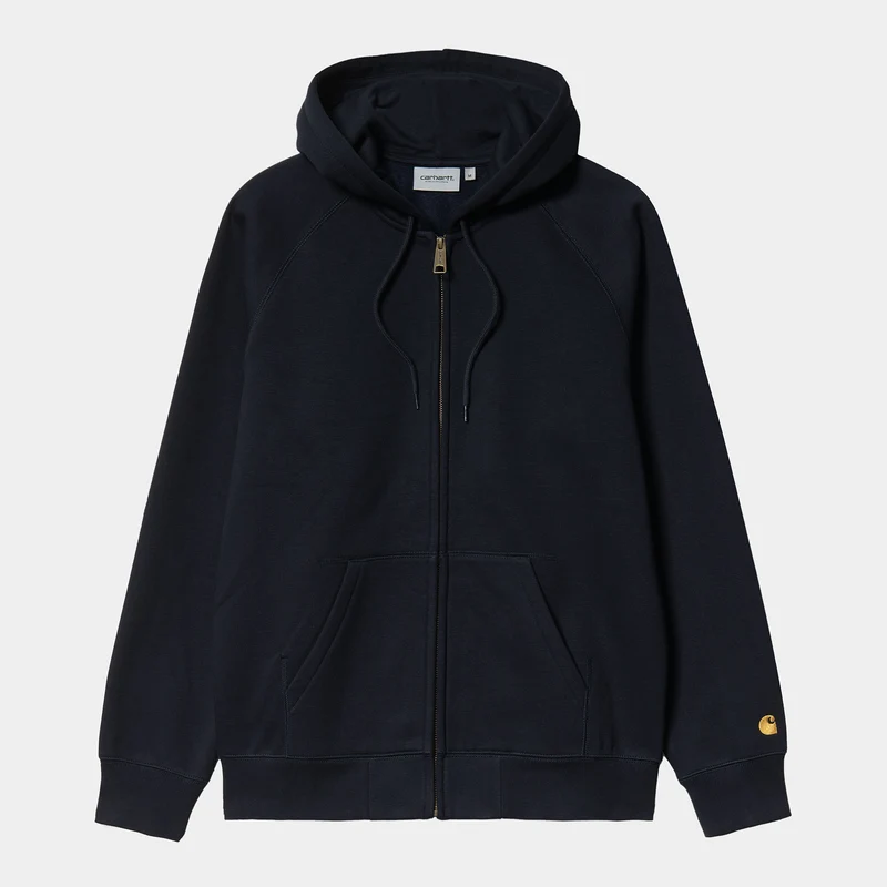 Carhartt WIP Chasejacka med huva för herr - mörk marinblå / guld