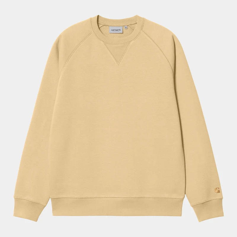 Carhartt WIP Chase Sweat Top för män - Citron