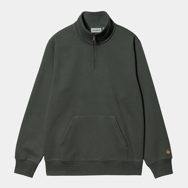 Carhartt WIP Herr Chase Zip Sweat Top - Jura / Guld