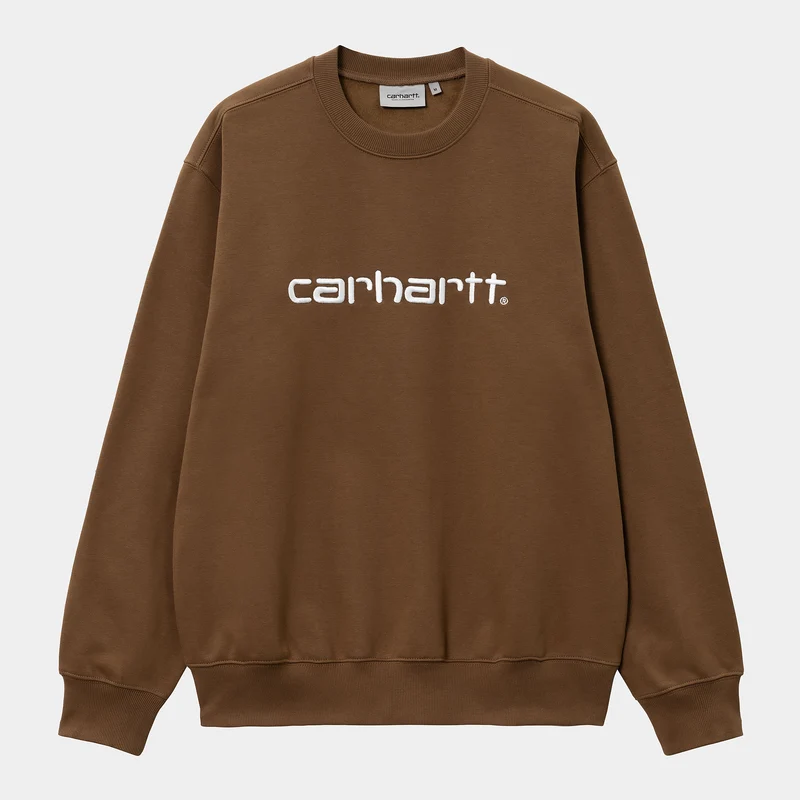 Carhartt WIP Herr Carhartt WIP Sweat Top - Tamarind / Vit