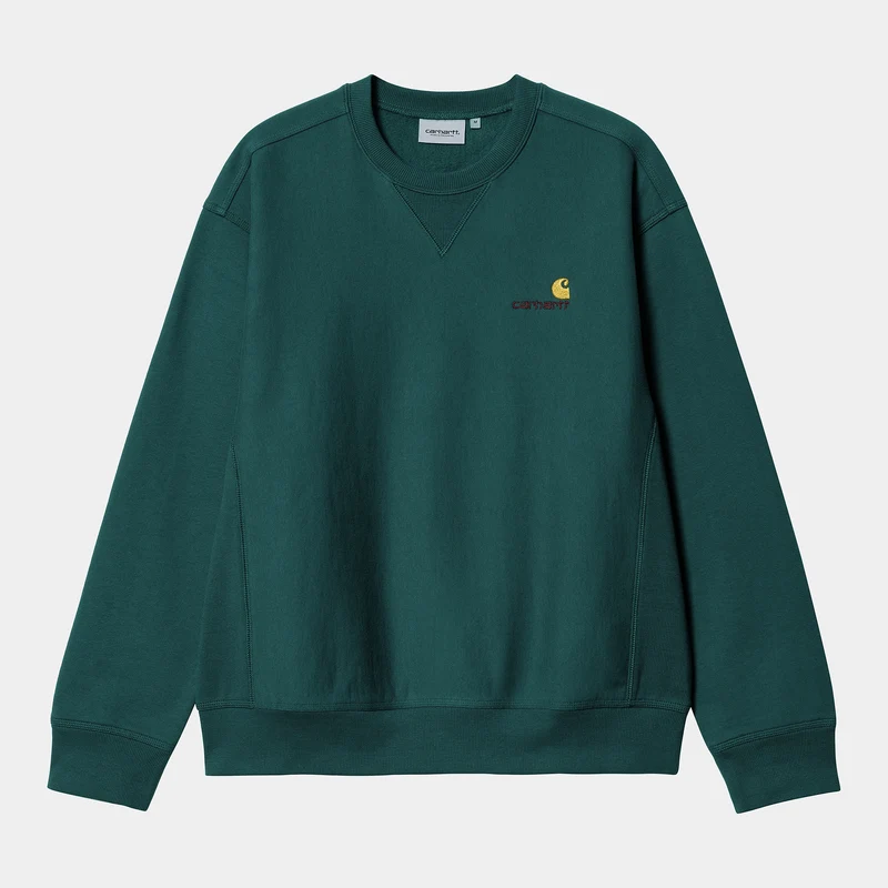 Carhartt WIP Herr American Script Träningströja - Botanisk