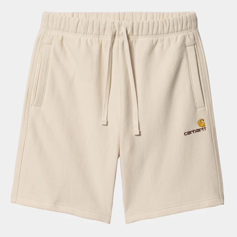 Carhartt WIP Herr American Script Träningsshorts - Naturfärgade