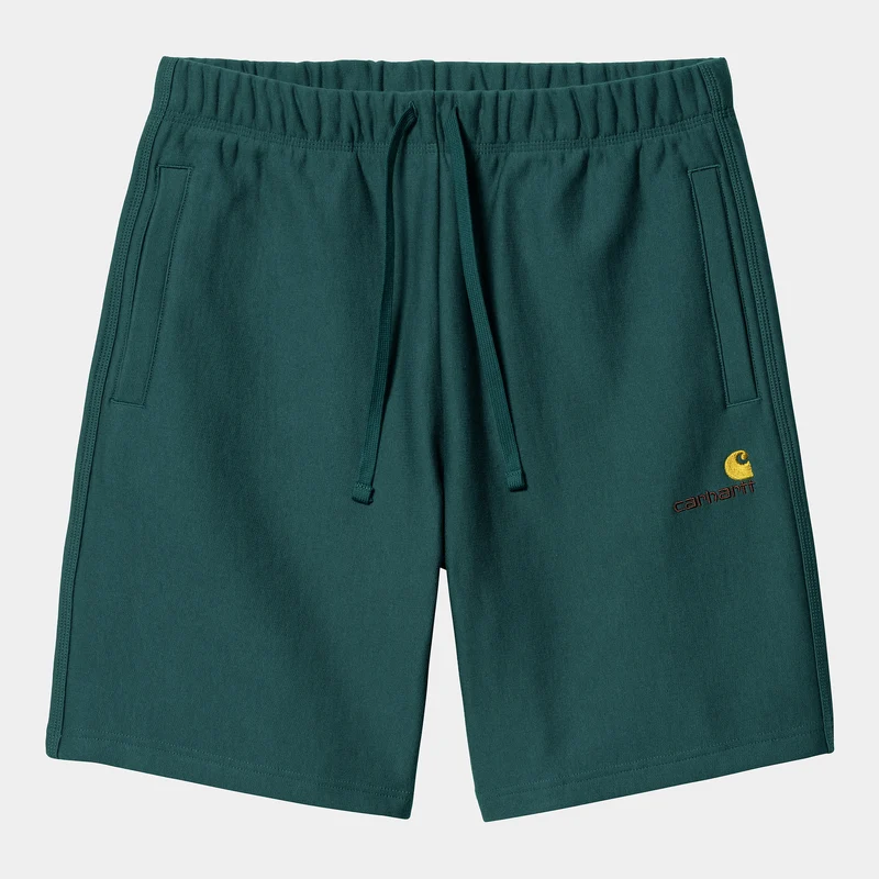 Carhartt WIP Herr American Script Träningsshorts - Botanisk