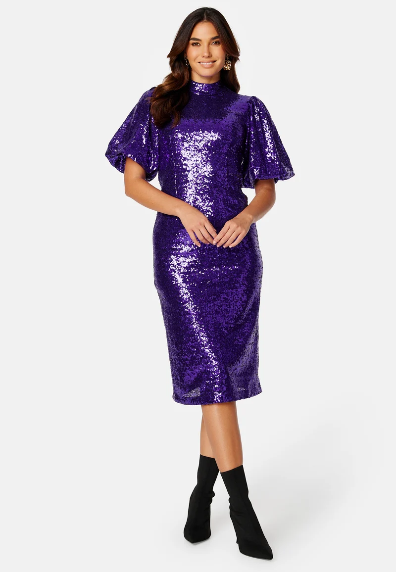 Sola 2/4 Midi Sequins Dress