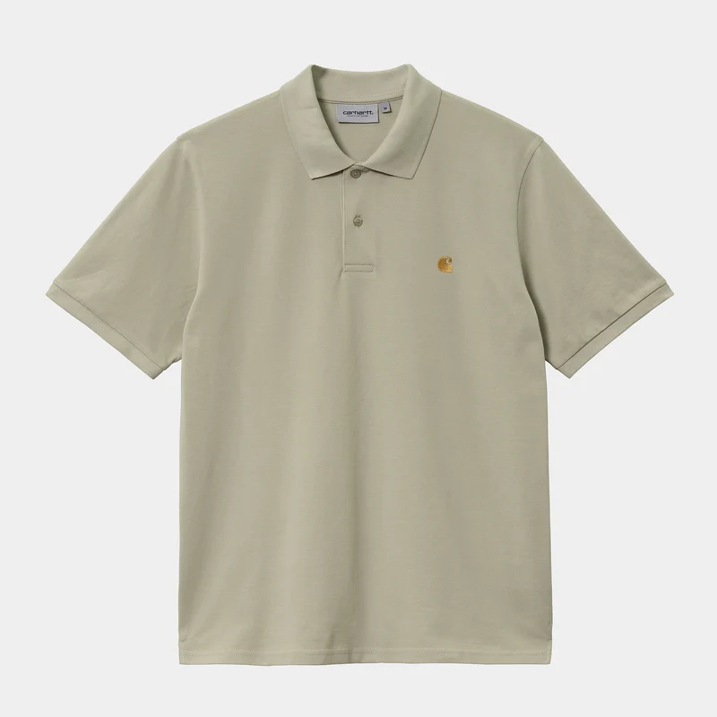 Carhartt WIP Chase Pique kortärmad pikétröja för män - Agave