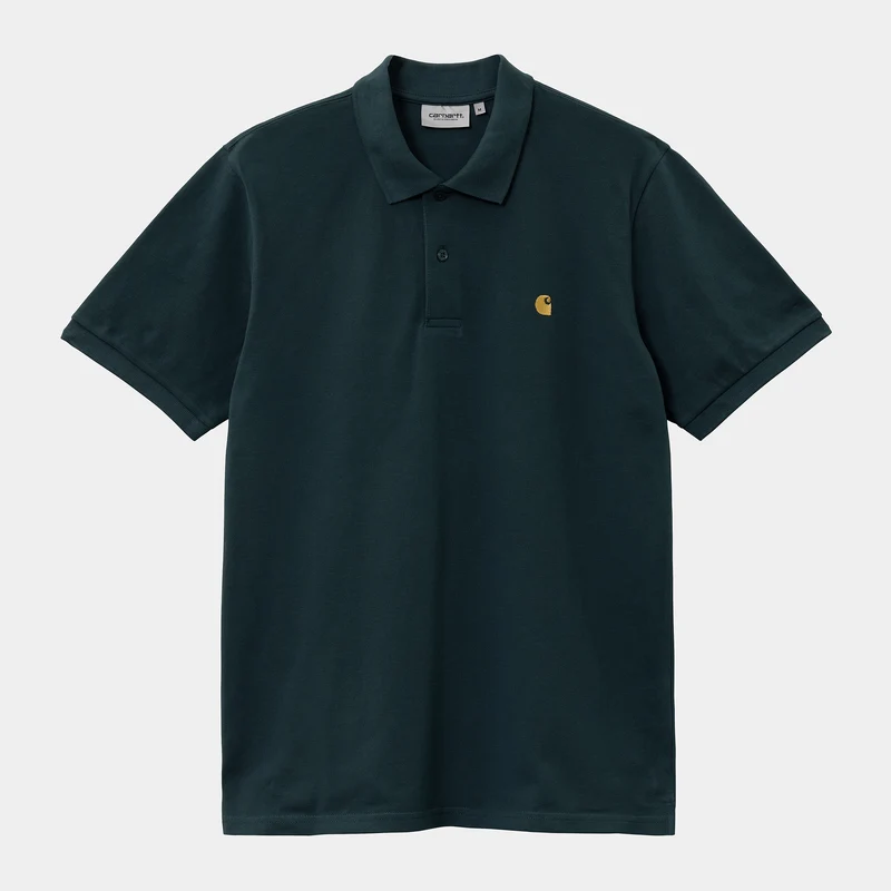 Carhartt WIP Herr Chase Pique kortärmad pikétröja - Botanic