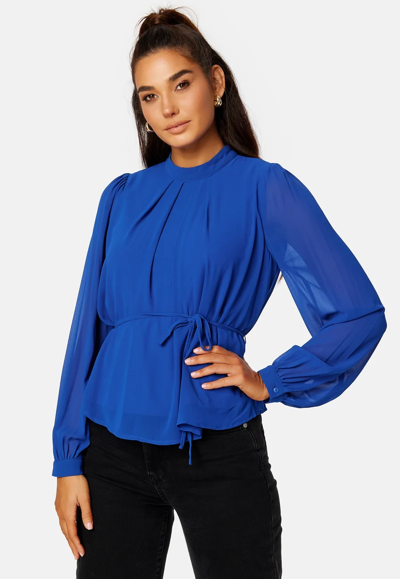 Karolina L/S Tie Belt Top