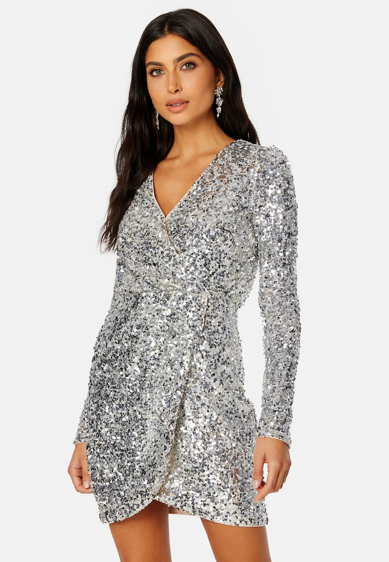 Jagger Sequin Ruched Mini Dress