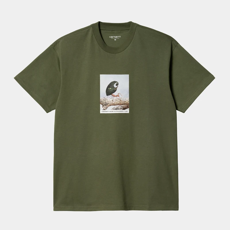 Carhartt WIP Herr Antleaf kortärmad T-shirt - Dollar Green