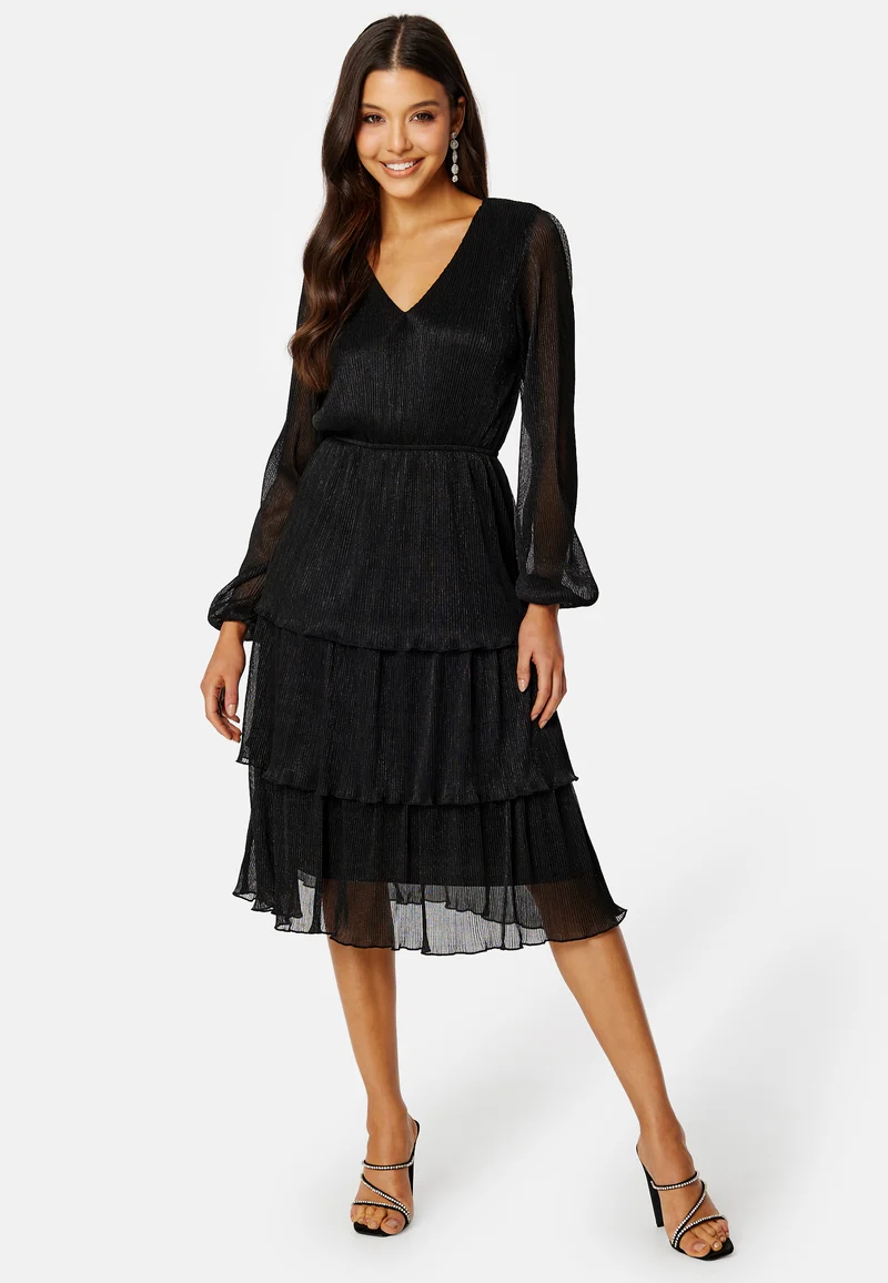 Jassie Pleated Sparkling Dress