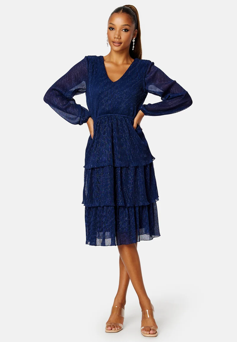 Jassie Pleated Sparkling Dress