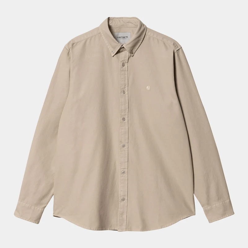 Carhartt WIP Bolton långärmad herrskjorta - vägg