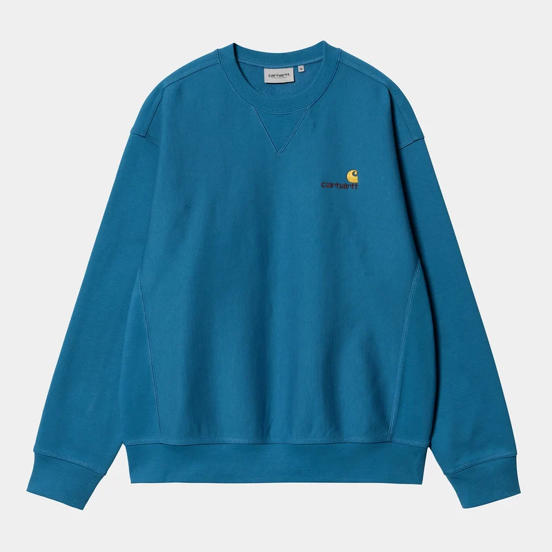 Carhartt WIP Herr American Script Träningströja - Amalfi