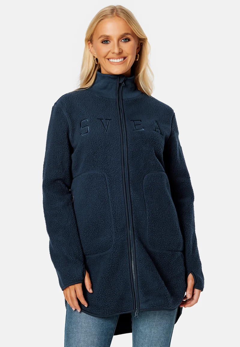 Long Pile Zip Sweat