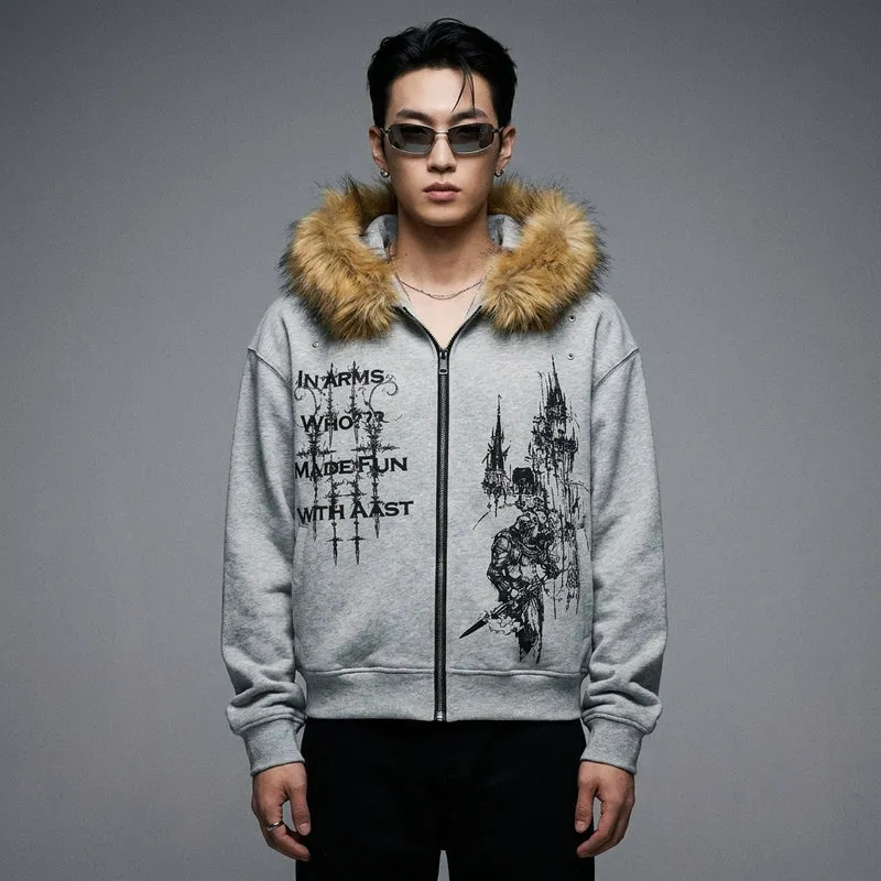 Sweat à Capuche Zippé Streetwear