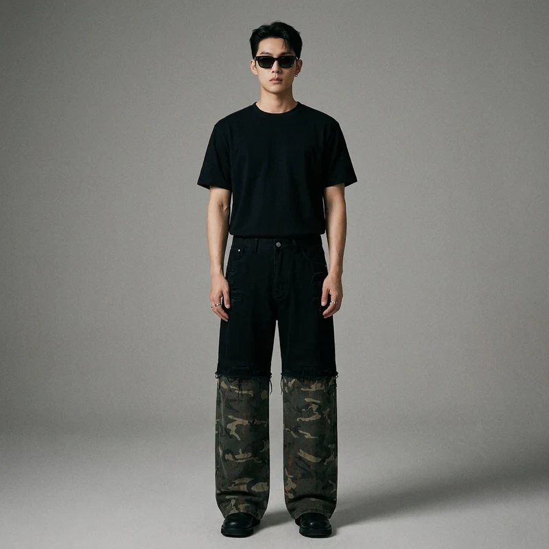 Pantalon Cargo Camouflage Streetwear