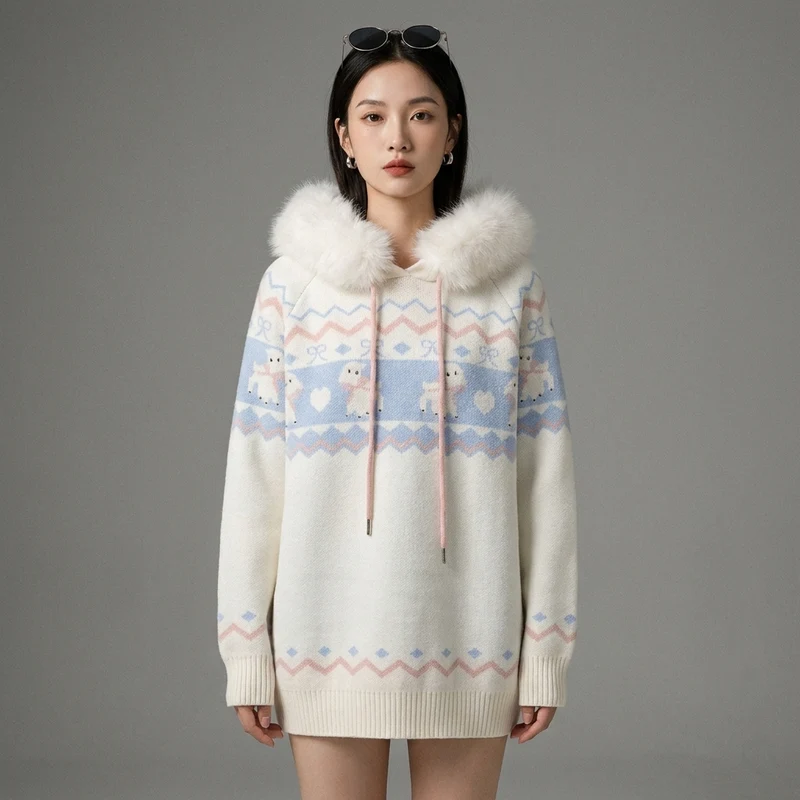 Cardigan à Capuche Décontracté