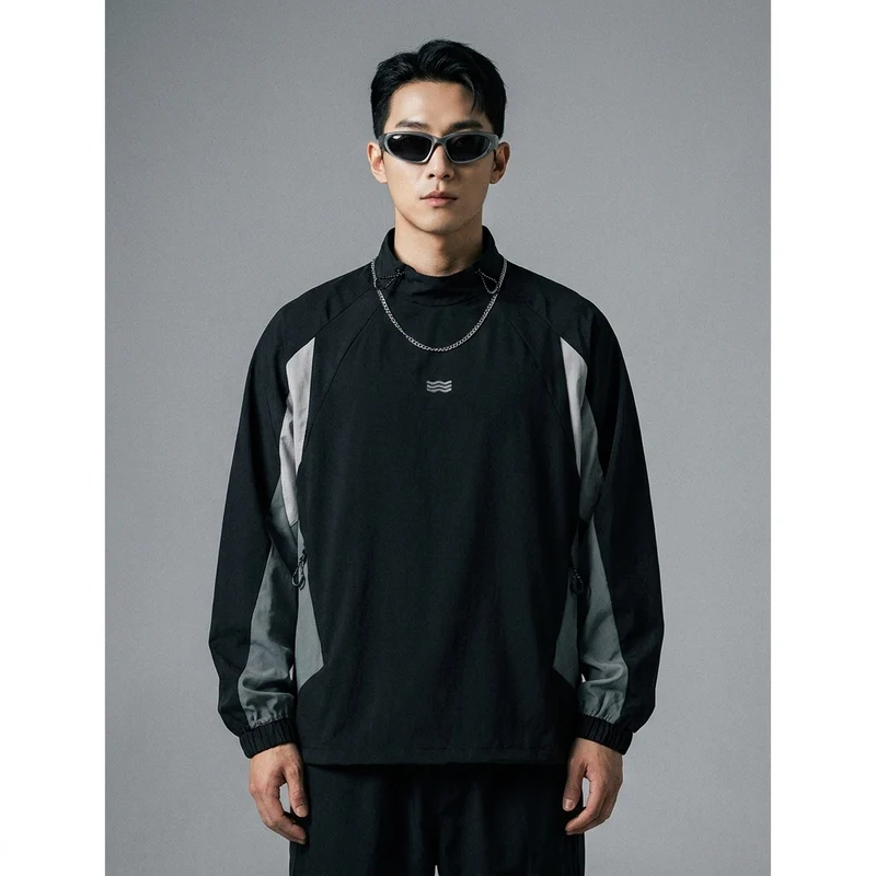 Hoodie Color-block Ample et Respirant