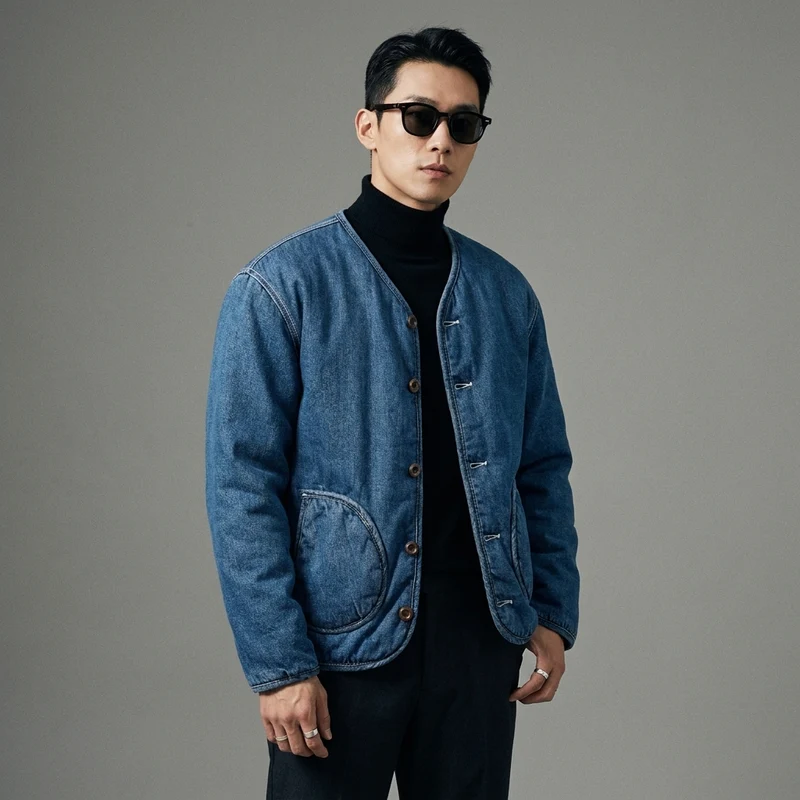 Veste en Denim Matelassée