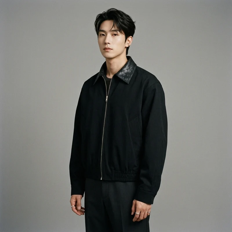 Veste Col Chemise Minimaliste