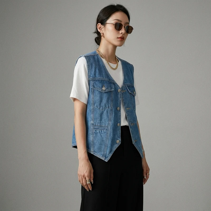 Veste Jean Lavée Bleue
