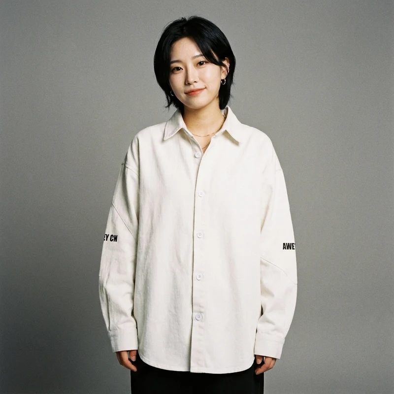 Chemise Oversize Lettre Discrète