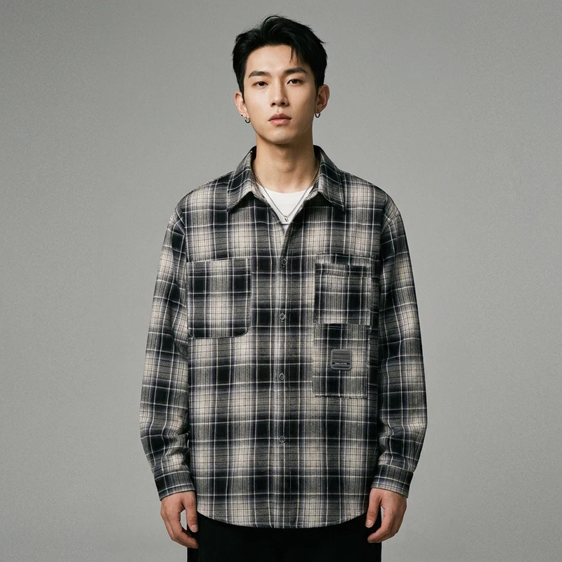 Chemise Carreaux Multicouche Décontractée