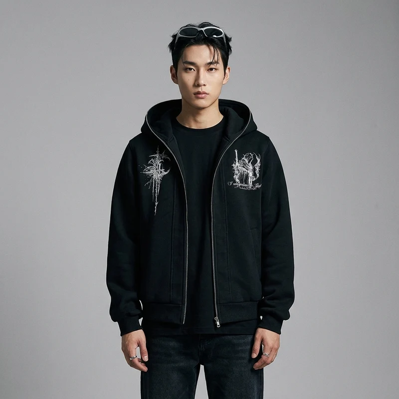 Cardigan Zippé Col Rabattu
